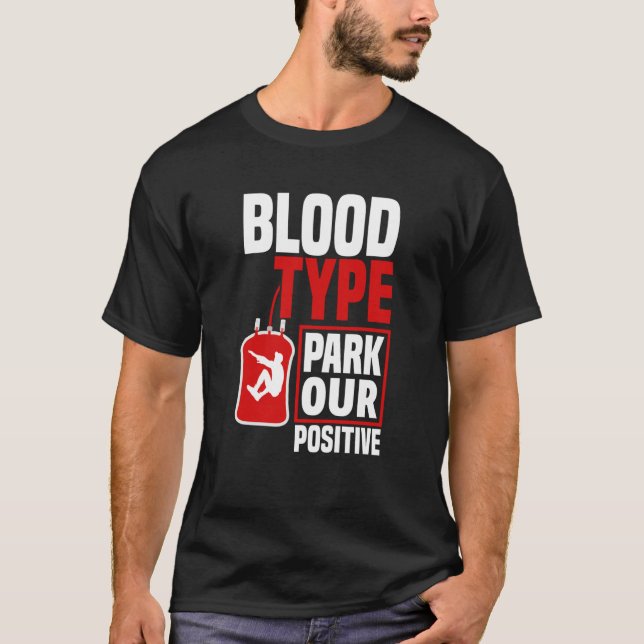 Camiseta Parkour de tipo sanguíneo (Anverso)