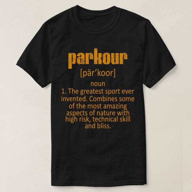 Camiseta Parkour Definition Urban Jumping Freerunning (Diseño del anverso)