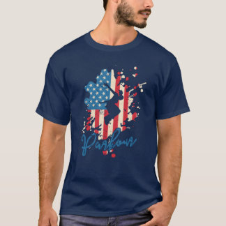 Camiseta Parkour EE. UU. Bandera Entrenamiento deportivo Fi
