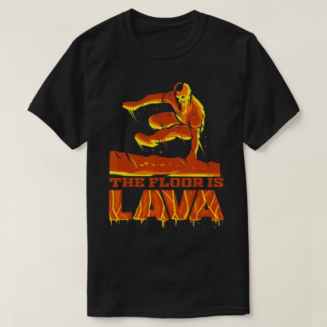 Camiseta Parkour El piso es Lava Freerunning Training Gif (Diseño del anverso)