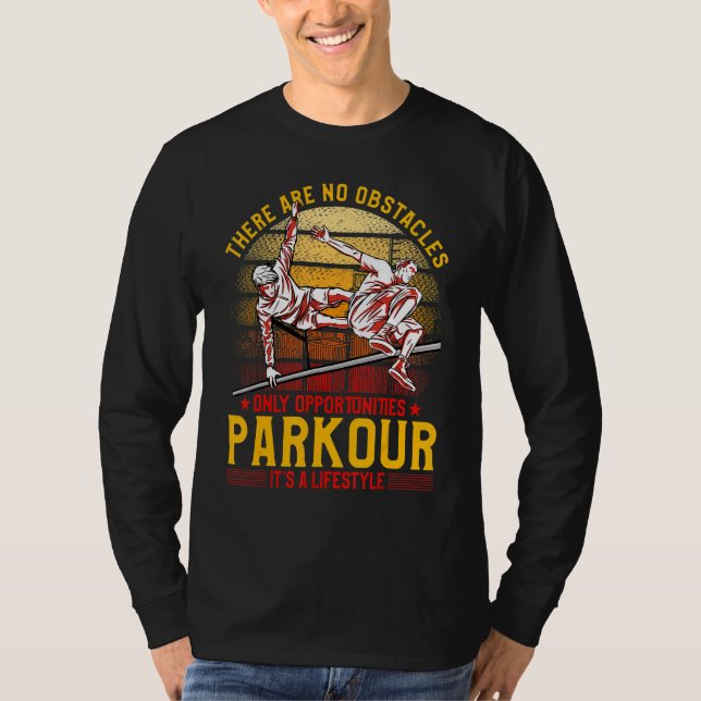 Camiseta Parkour extreme athlete parkour runner funny sayin (Anverso)