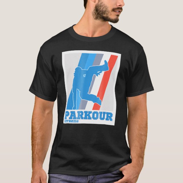Camiseta Parkour Extremo T Salto de tee en marcha libre (Anverso)