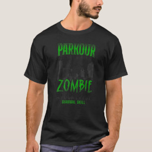 Camiseta Parkour Free Running Traceur Zombie Vintage Parkou