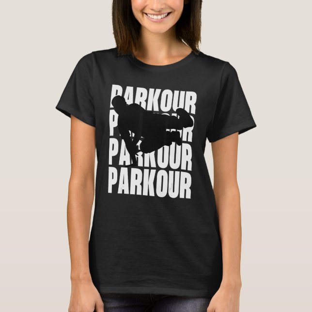 Camiseta Parkour Freerunner Freerunning Traceur Bold Silhou (Anverso)