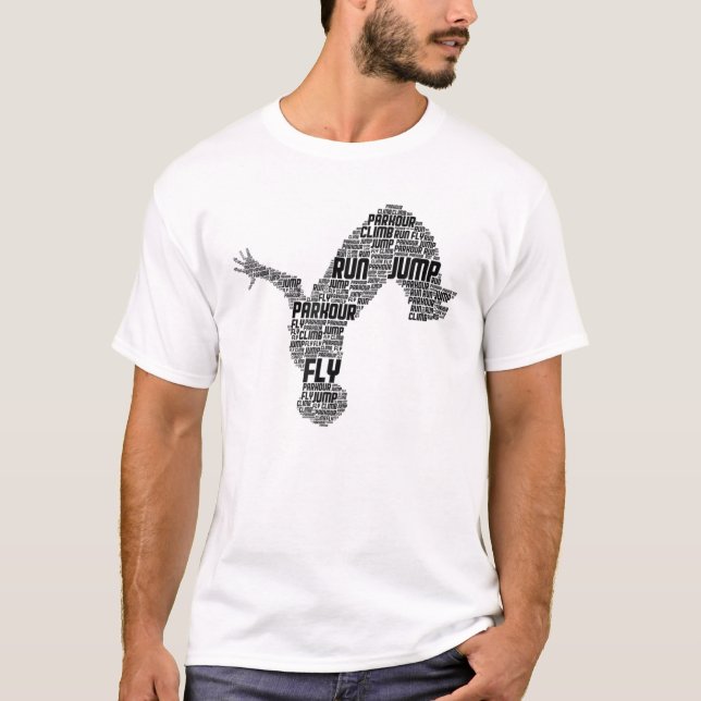 Camiseta Parkour Freerunner Traceur Freerunning masculinos  (Anverso)
