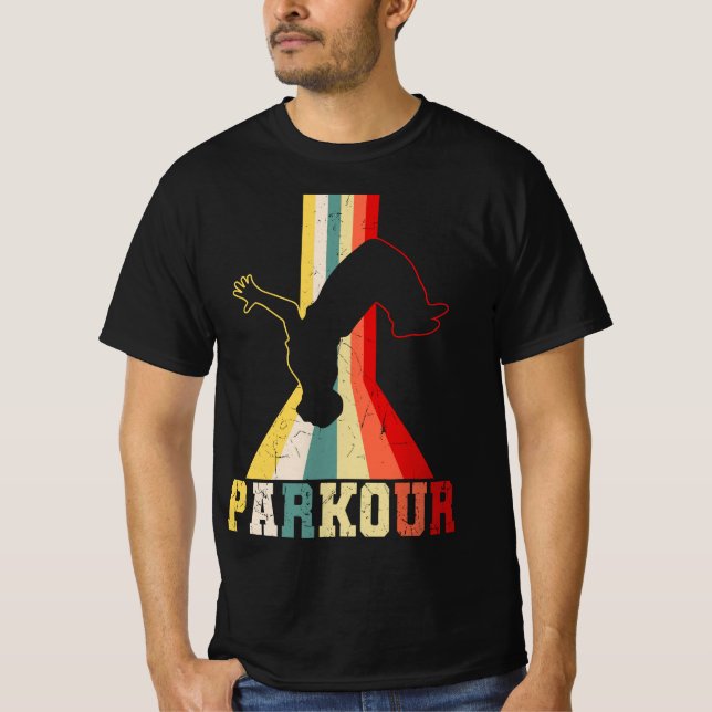 Camiseta Parkour Freerunner Traceur Retro Freerunning Men B (Anverso)