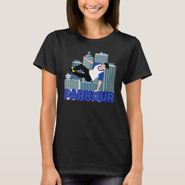 Camiseta Parkour Freerunning Vintage Retro Freestyle Acroba (Anverso)