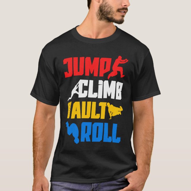 Camiseta Parkour Jump Climb Vault Roll Freerunning Freerunn (Anverso)