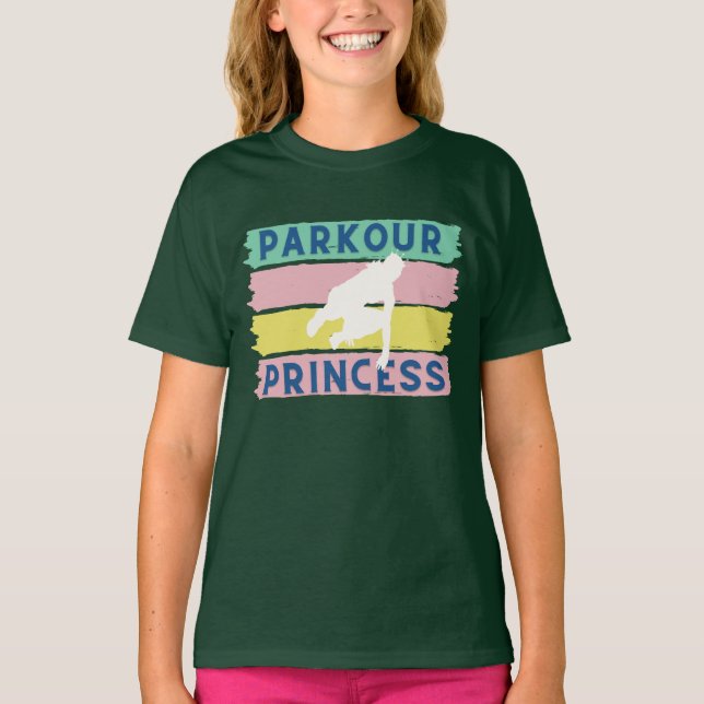 Camiseta Parkour Princess Green (Anverso)