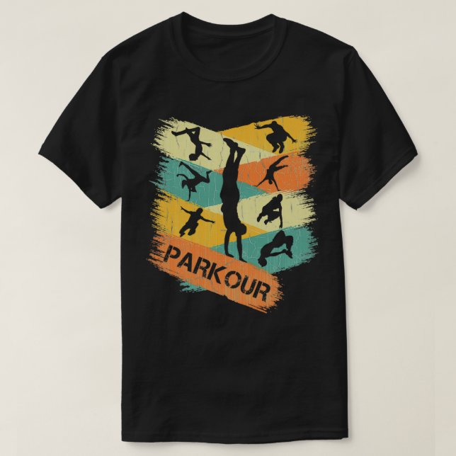 Camiseta Parkour Retro Freerunning (Diseño del anverso)