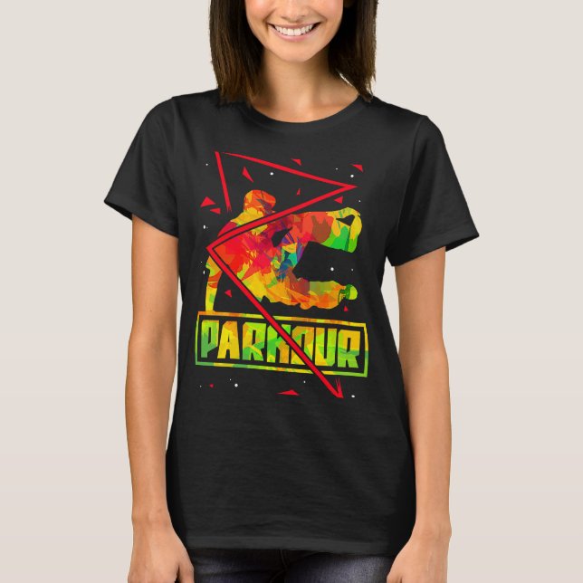 Camiseta Parkour Retro Freerunning Freerunner Jumping (Anverso)
