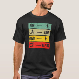 Camiseta Parkour ropas de rodadura hombres corren saltar es