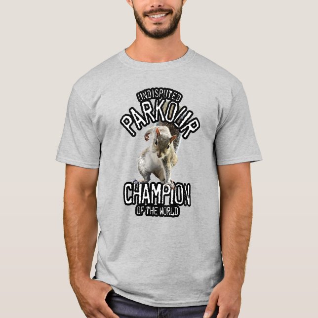 Camiseta Parkour Squirrel - divertido freerunning (Anverso)