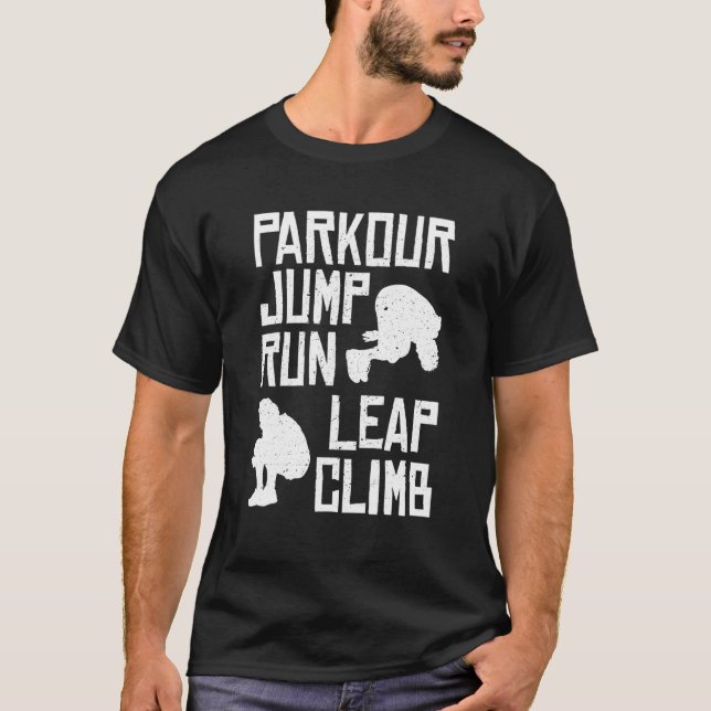 Camiseta Parkour T Jump Run Saltar Escalar (Anverso)