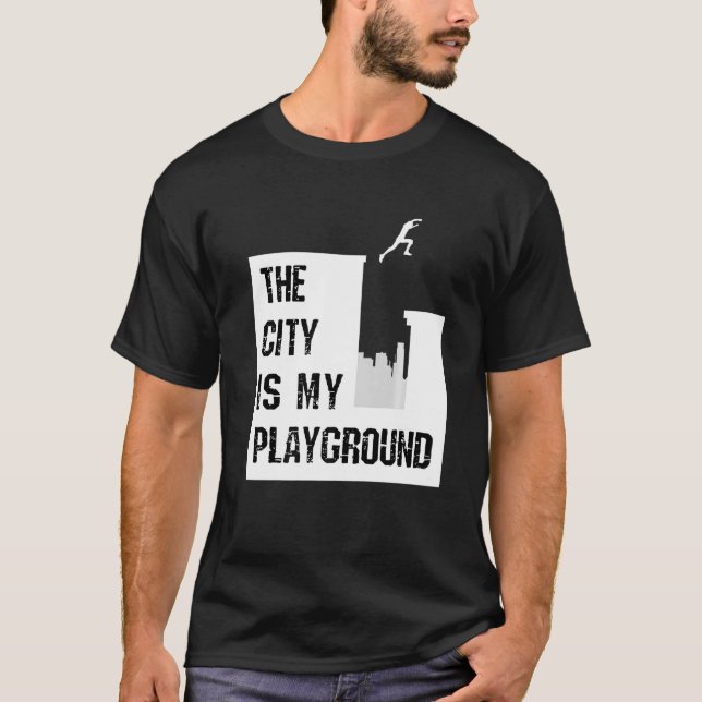 Camiseta Parkour Traceur La Ciudad Es Mi Huida De Juegos (Anverso)