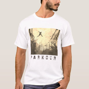 Camiseta Parkour Urban Free Running Estilo Art Sepia