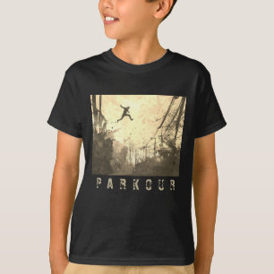 Camiseta Parkour Urban Free Running Estilo Art Sepia