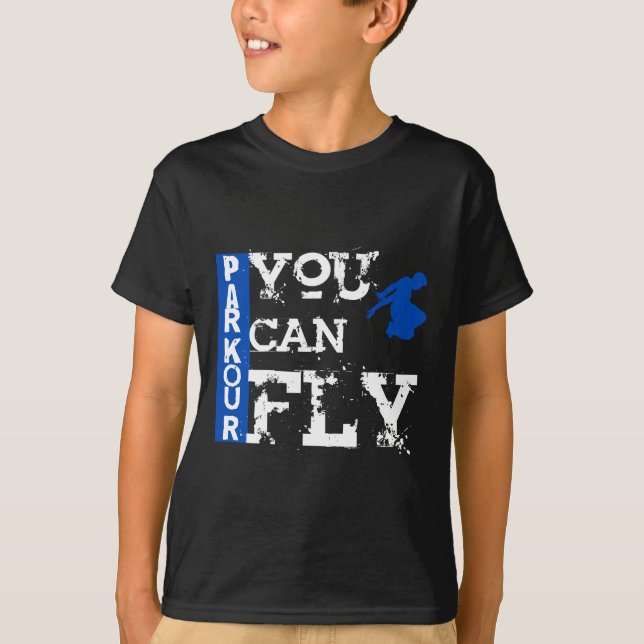 Camiseta Parkour - usted puede volar (Anverso)