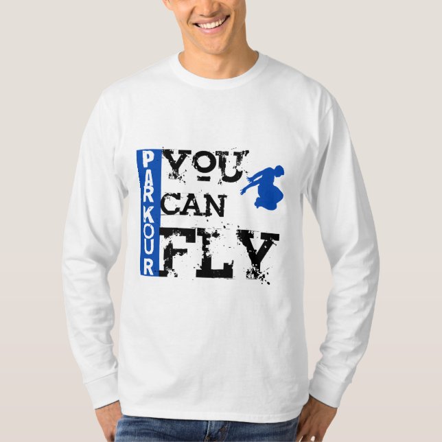 Camiseta Parkour - usted puede volar (Anverso)