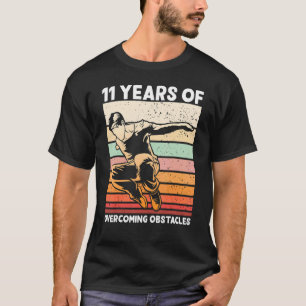 Camiseta Parkour vintage 11º cumpleaños Niño de 11 años・