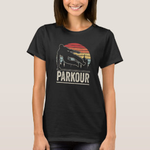 Camiseta Parkour Vintage Retro Silhouette
