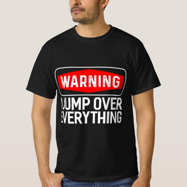Camiseta Parkour Warning I Jump Over Everything Free Runnin (Anverso)
