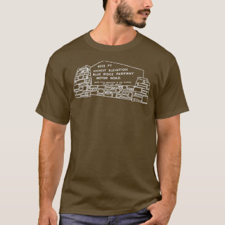 Camiseta parkway de borde azul con elevación más alta dibuj