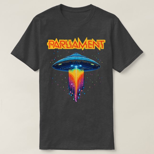 Camiseta Parlamentario Funkadelic Retro Mothership Rock Fun (Diseño del anverso)