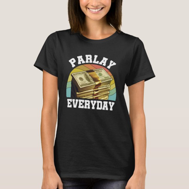 Camiseta Parlay Betting Sports Gamblings Odds DFS Over Unde (Anverso)