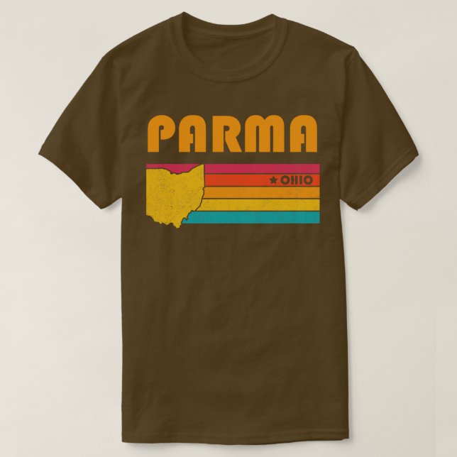 Camiseta Parma Ohio Vintage Distresage Souvenir (Diseño del anverso)