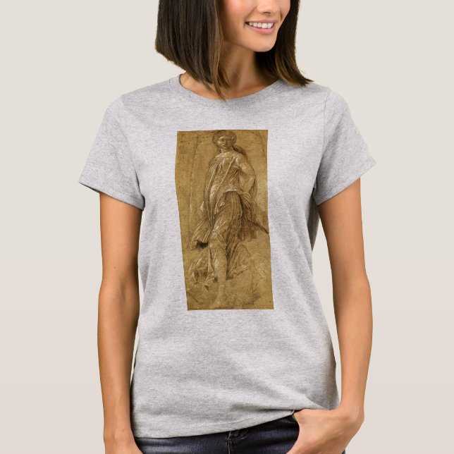Camiseta Parnassus, Musa bailarina de Andrea Mantegna (Anverso)