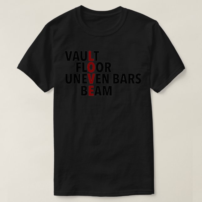 Camiseta paro de barras de bóveda de gimnasia (Diseño del anverso)