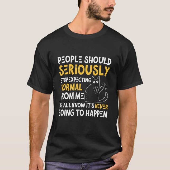 Camiseta Paro De Gato De Levantamiento De Sexo Sarcástico,  (Anverso)
