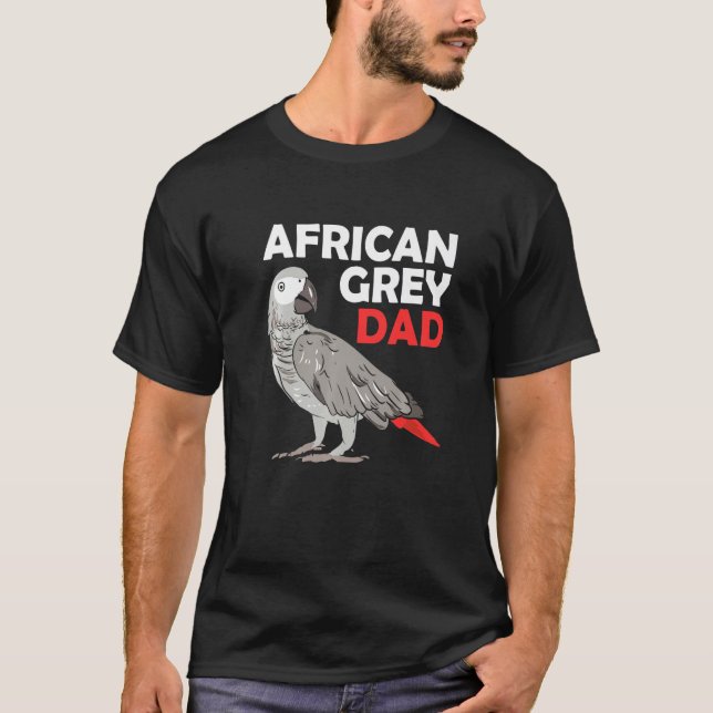 Camiseta Paro gris africano papá padre de ave del Congo (Anverso)