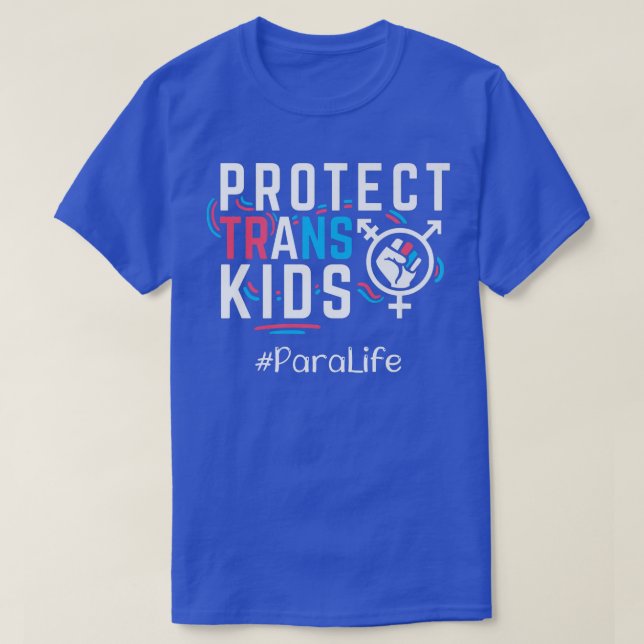 Camiseta Paro Protect Trans Kids Transgénero LGBT Orgullo M (Diseño del anverso)