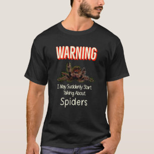 Camiseta Parodia de advertencia de araña de saltar volando