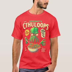Camiseta Parodia de cereal Cthuloops para fanáticos del ter
