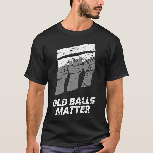 Camiseta Parodia de cumpleaños número 50 de Old Balls Matte (Anverso)