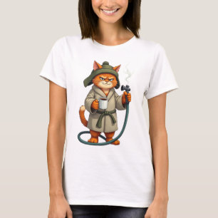 Camiseta Parodia de Gato con la Caja Llena   Regalo de Humo