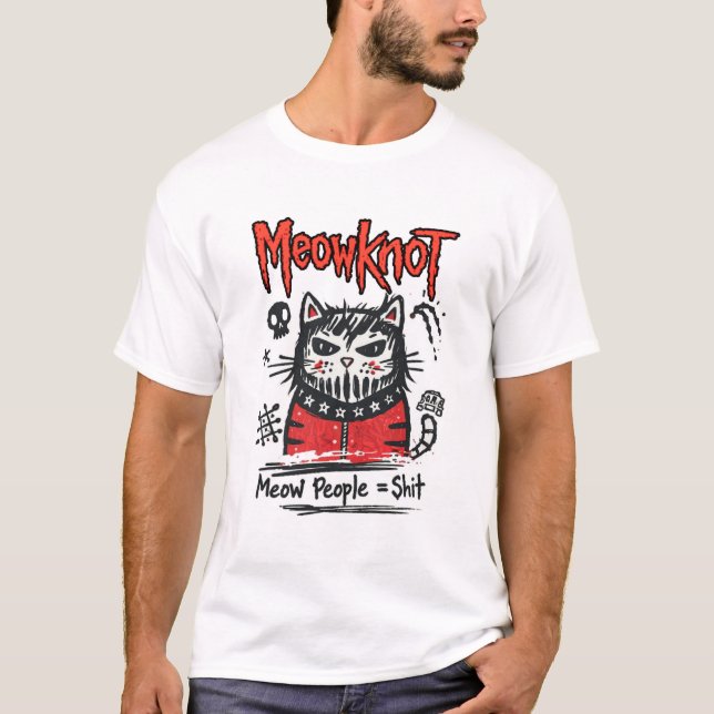Camiseta Parodia de gato Slipknot – Gente Meow (Anverso)