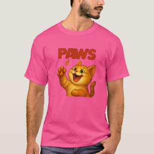 Camiseta parodia de gato y ratón PAWS