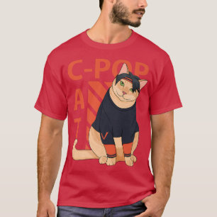 Camiseta parodia de gatos pop coreanos, muchacho coreano 