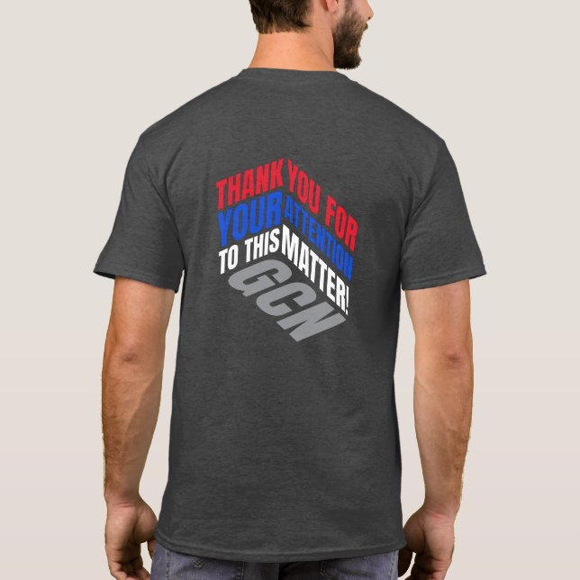 Camiseta Parodia De 'GCN' Gracias Por Su Gráfico De Atenció (Reverso)