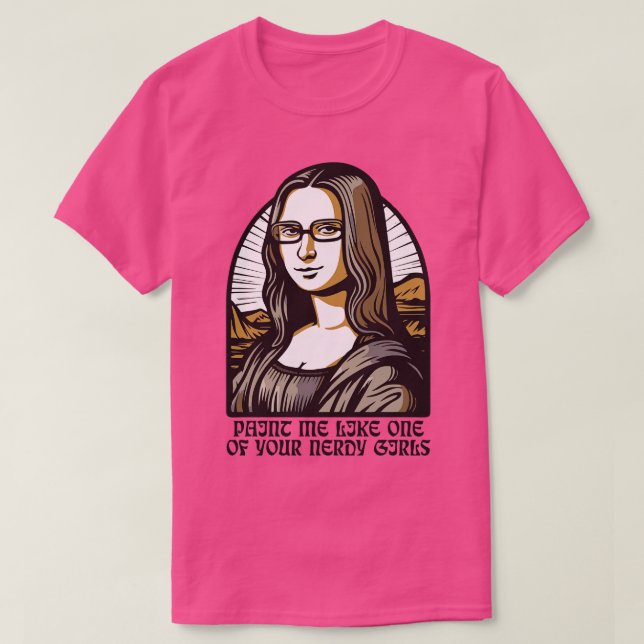 Camiseta parodia de la librería Lisa Mona (Diseño del anverso)
