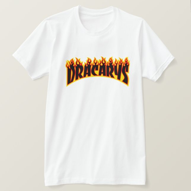 Camiseta Parodia de la llama de Dracarys - de Thrasher (Anverso del diseño)
