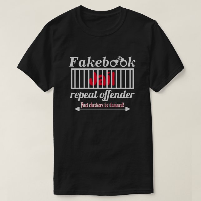 Camiseta Parodia de Novedad de infractores repetidos en la  (Diseño del anverso)