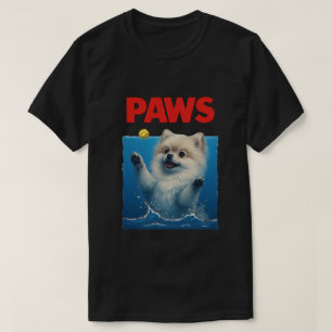 Camiseta Parodia de Patas Perro negro persiguiendo a un rat
