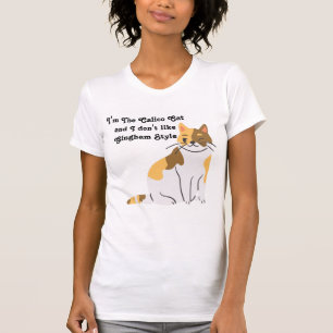 Camiseta Parodia de perro de Calico Cat Gingham