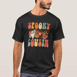 Camiseta Parodia de primo coincidente retro bruja fantasma 