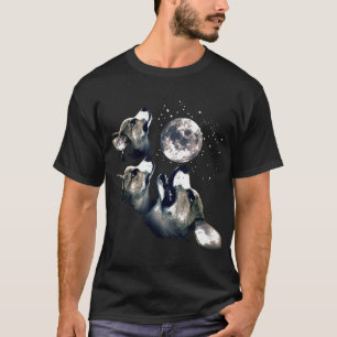 Camiseta Parodia de tres corgis luna lobo